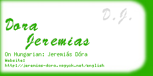 dora jeremias business card
