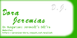 dora jeremias business card